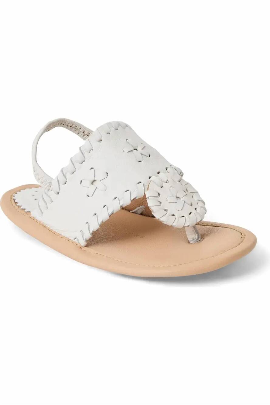 NEW JACK ROGERS baby girls jacks slingback sandal in white